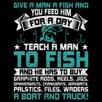 Give A Man A Fish Carp Fly Fishing Angling Button