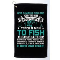 Give A Man A Fish Carp Fly Fishing Angling Golf Towel