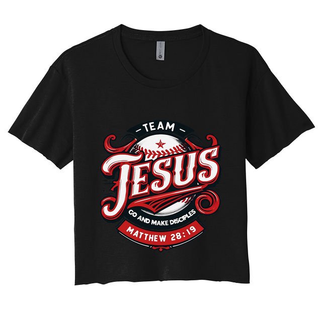 Go And Make Disciples Matthew 2819 Bible Verse Jesus Faith Women's Crop Top Tee