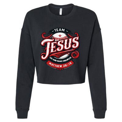 Go And Make Disciples Matthew 2819 Bible Verse Jesus Faith Cropped Pullover Crew
