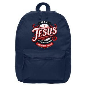 Go And Make Disciples Matthew 2819 Bible Verse Jesus Faith 16 in Basic Backpack