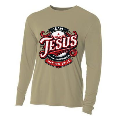 Go And Make Disciples Matthew 2819 Bible Verse Jesus Faith Cooling Performance Long Sleeve Crew