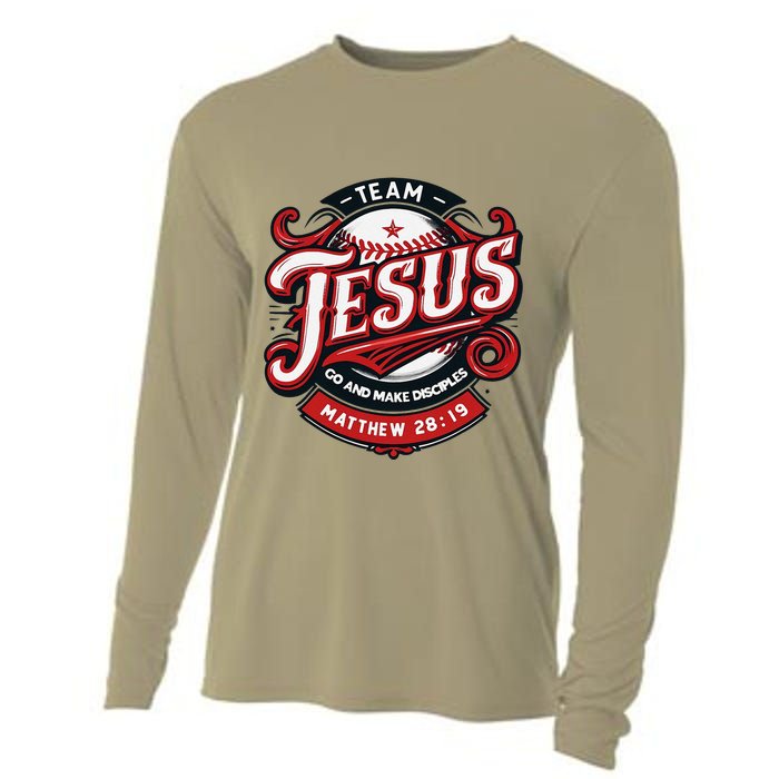 Go And Make Disciples Matthew 2819 Bible Verse Jesus Faith Cooling Performance Long Sleeve Crew