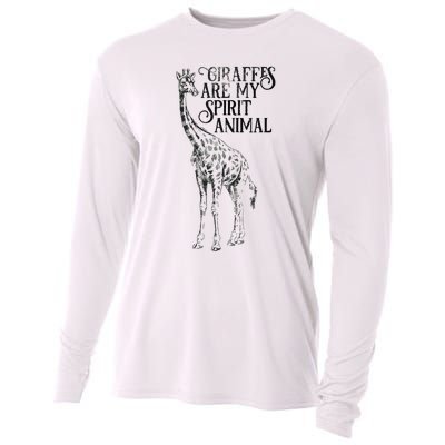 Giraffes Are My Spirit Animal For Giraffe Lovers Cooling Performance Long Sleeve Crew