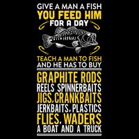 Give A Man A Fish You Feed Him For A Day Teach Him To Fish Funny Impact Tech Backpack