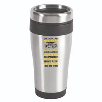 Give A Man A Fish You Feed Him For A Day Teach Him To Fish Funny 16oz Travel Tumbler