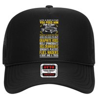 Give A Man A Fish You Feed Him For A Day Teach Him To Fish Funny Trucker Hat