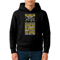 Give A Man A Fish You Feed Him For A Day Teach Him To Fish Funny Kids Hoodie