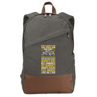 Give A Man A Fish You Feed Him For A Day Teach Him To Fish Funny Cotton Canvas Backpack