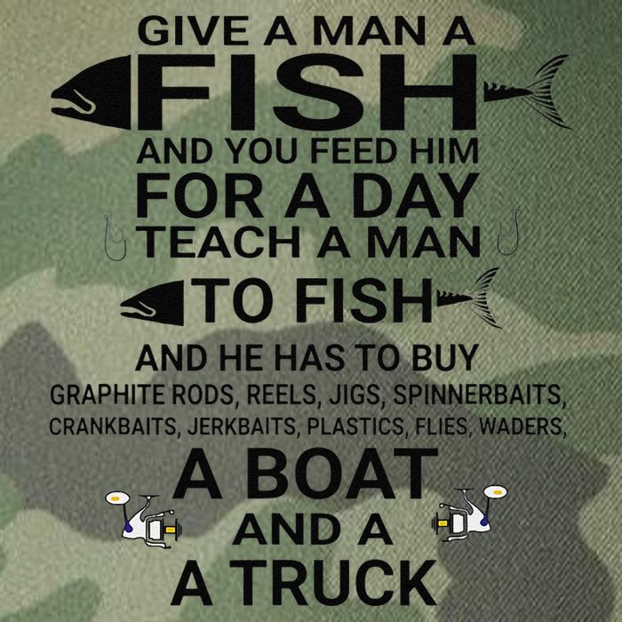 Give A Man A Fish Or Teach Him To Fish Fishing Legacy Tie Dye Trucker Hat
