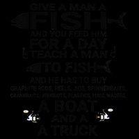 Give A Man A Fish Or Teach Him To Fish Fishing Drawstring Bag