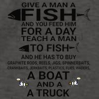 Give A Man A Fish Or Teach Him To Fish Fishing Vector Backpack