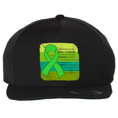 Gastric Awareness Month Funny Gift Definition Of Gastroparesis Gift Wool Snapback Cap