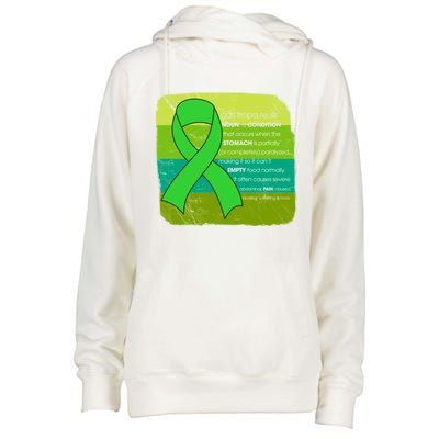 Gastric Awareness Month Funny Gift Definition Of Gastroparesis Gift Womens Funnel Neck Pullover Hood