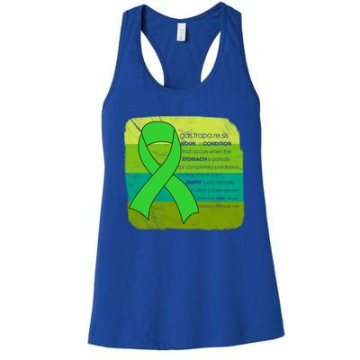 Gastric Awareness Month Funny Gift Definition Of Gastroparesis Gift Women's Racerback Tank