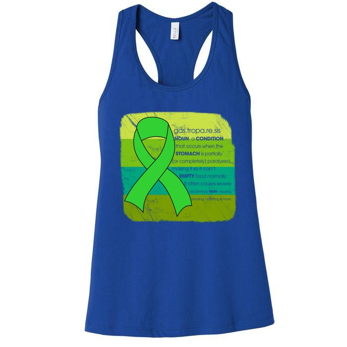 Gastric Awareness Month Funny Gift Definition Of Gastroparesis Gift Women's Racerback Tank