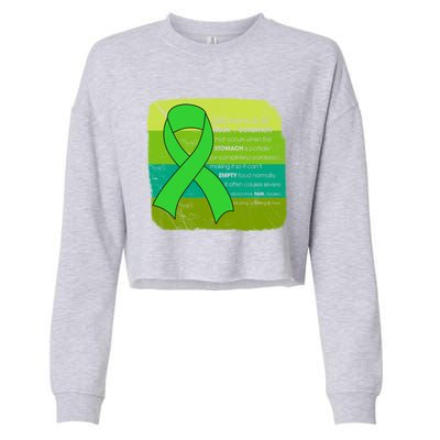 Gastric Awareness Month Funny Gift Definition Of Gastroparesis Gift Cropped Pullover Crew