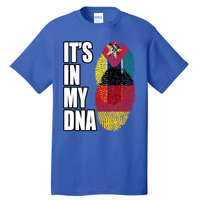 Ger And Mozambican Mix Dna Flag Heritage Gift Tall T-Shirt