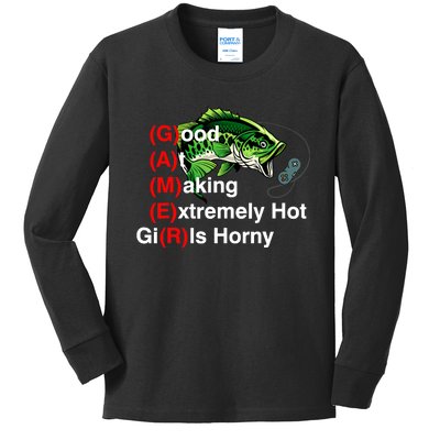 Good At Making Extremely Hot Girl Gamer Ironic Meme Kids Long Sleeve Shirt