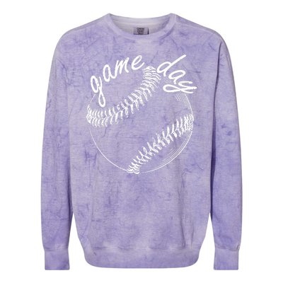 Game Day Baseball Fan Colorblast Crewneck Sweatshirt