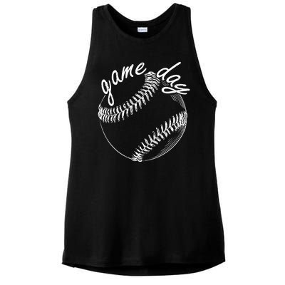 Game Day Baseball Fan Ladies PosiCharge Tri-Blend Wicking Tank