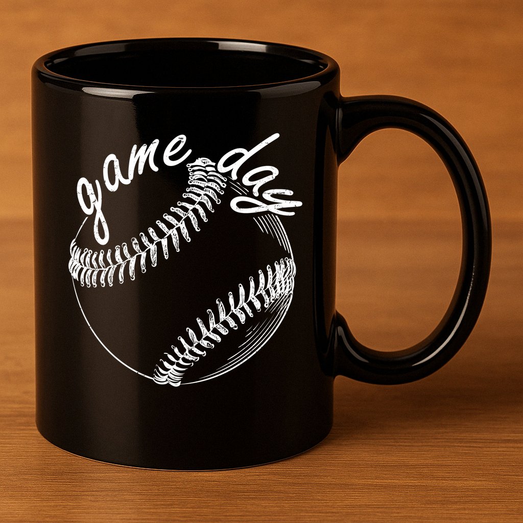 Game Day Baseball Fan 11oz C Handle Ceramic Mug