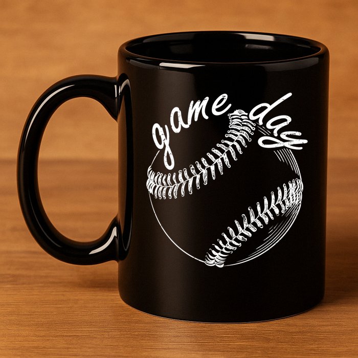 Game Day Baseball Fan 11oz C Handle Ceramic Mug