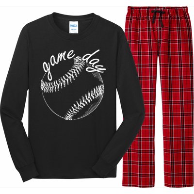 Game Day Baseball Fan Long Sleeve Pajama Set