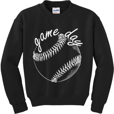 Game Day Baseball Fan Kids Sweatshirt