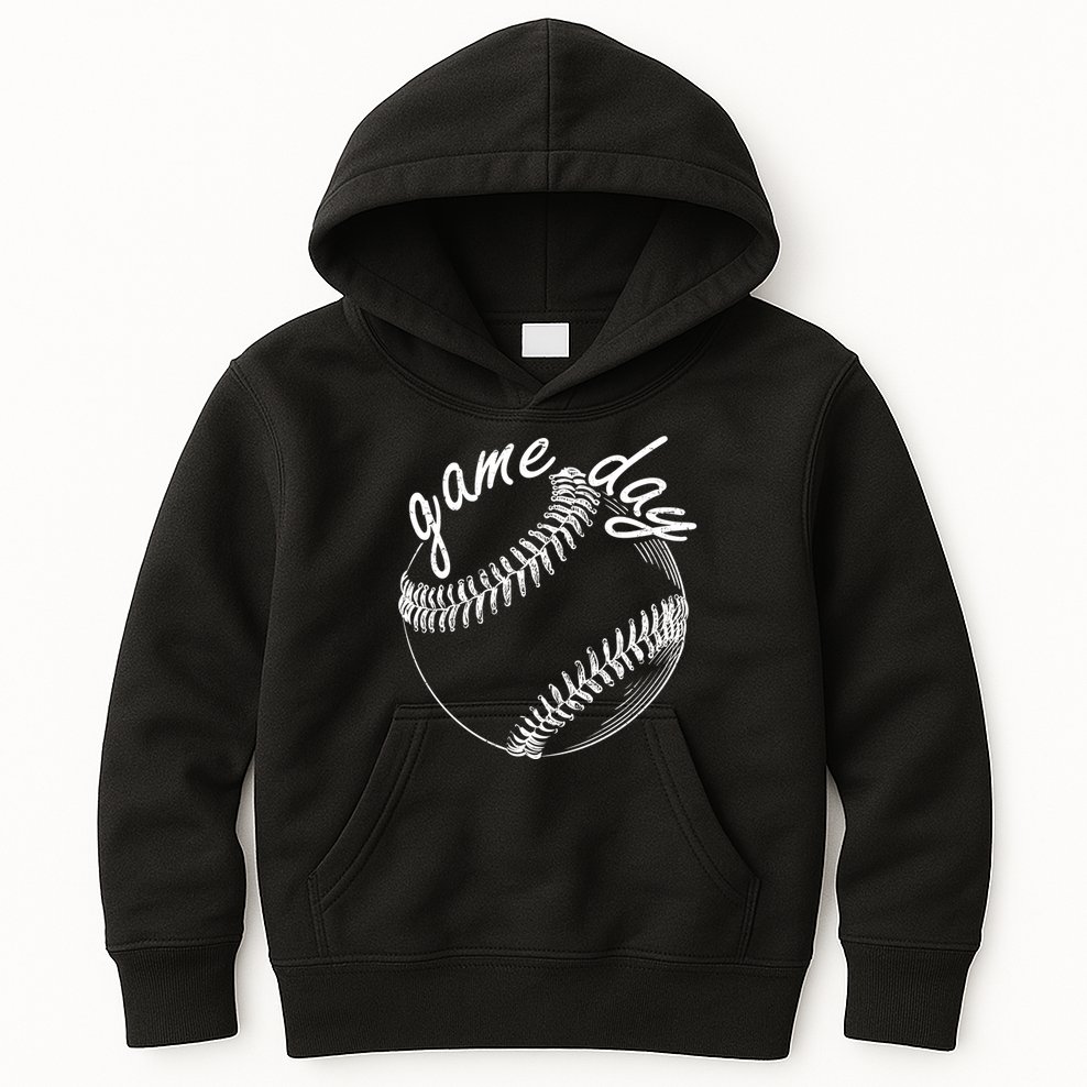 Game Day Baseball Fan Kids Hoodie