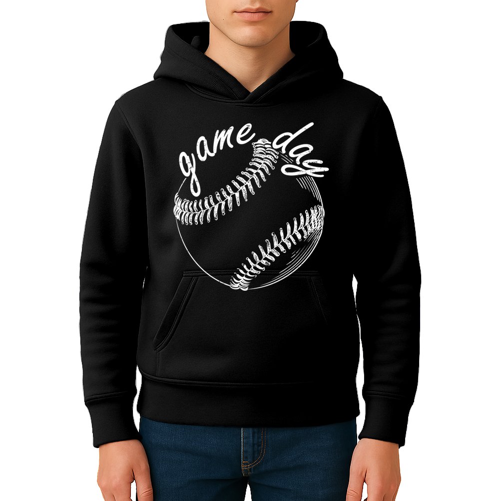 Game Day Baseball Fan Kids Hoodie