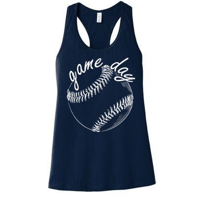 Game Day Baseball Fan Women's Racerback Tank