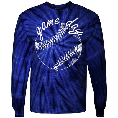 Game Day Baseball Fan Tie-Dye Long Sleeve Shirt