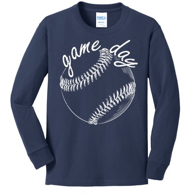 Game Day Baseball Fan Kids Long Sleeve Shirt