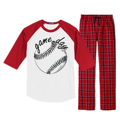 Game Day Baseball Fan Raglan Sleeve Pajama Set