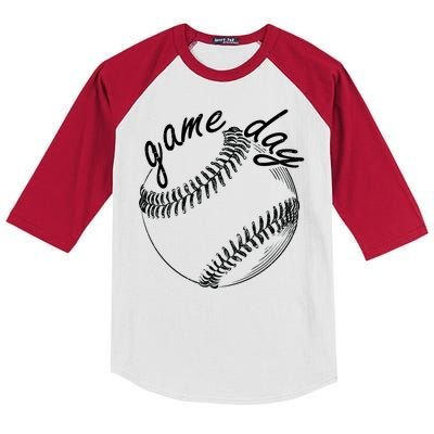 Game Day Baseball Fan Kids Colorblock Raglan Jersey