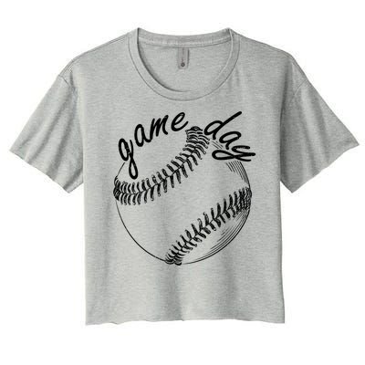 Game Day Baseball Fan Women's Crop Top Tee