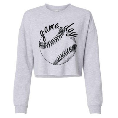 Game Day Baseball Fan Cropped Pullover Crew