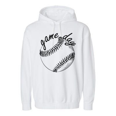 Game Day Baseball Fan Garment-Dyed Fleece Hoodie