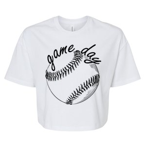 Game Day Baseball Fan Bella+Canvas Jersey Crop Tee