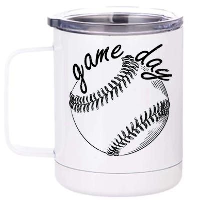 Game Day Baseball Fan 12 oz Stainless Steel Tumbler Cup