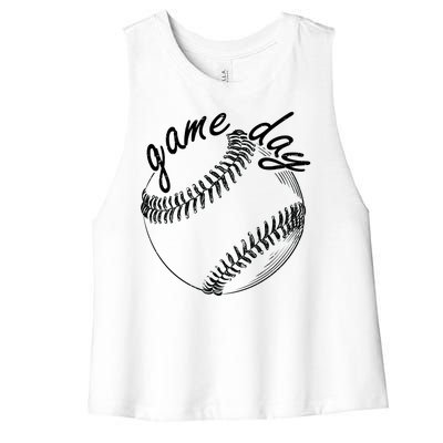 Game Day Baseball Fan Women's Racerback Cropped Tank