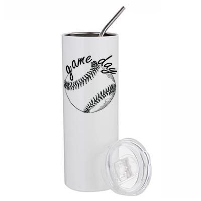 Game Day Baseball Fan Stainless Steel Tumbler