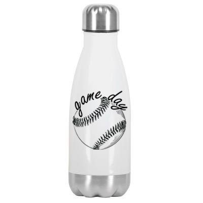 Game Day Baseball Fan Stainless Steel Insulated Water Bottle