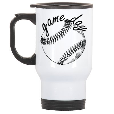 Game Day Baseball Fan Stainless Steel Travel Mug