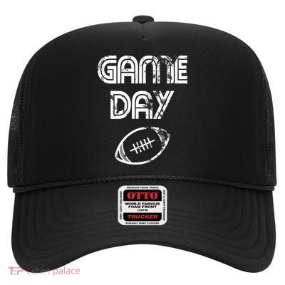 Game Day Football High Crown Mesh Back Trucker Hat