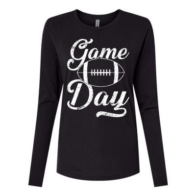 Game Day Football Fan Womens Cotton Relaxed Long Sleeve T-Shirt