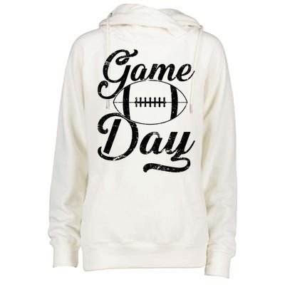 Game Day Football Fan Womens Funnel Neck Pullover Hood