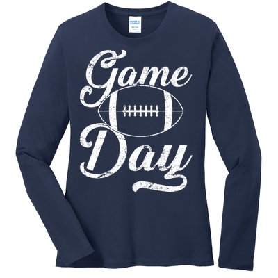 Game Day Football Fan Ladies Long Sleeve Shirt