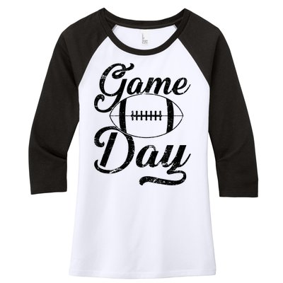 Game Day Football Fan Women's Tri-Blend 3/4-Sleeve Raglan Shirt